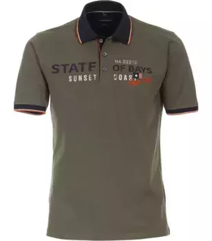 Рубашка-поло CASAMODA "Рубашка-поло CASAMODA однотонная", оливковый