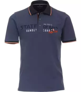 Рубашка-поло CASAMODA "Рубашка-поло CASAMODA однотонная", синий