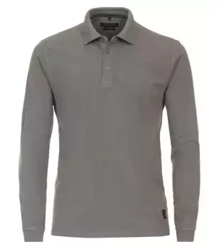 Рубашка-поло CASAMODA с длинными рукавами "Рубашка-поло CASAMODA с длинными рукавами однотонная ", серый