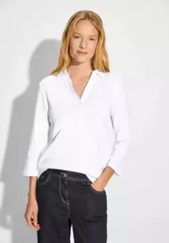 Рубашка-поло Cecil с рукавами 3/4, белый