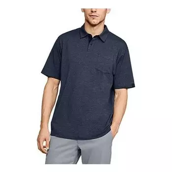 Рубашка поло charged cotton scramble polo shirt 'navy' Under Armour, синий
