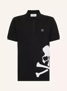 Рубашка-Поло «Череп и кости» Philipp Plein, черный