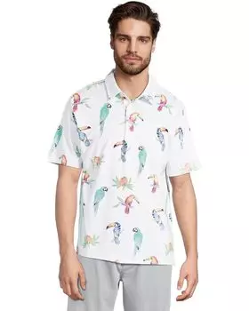Рубашка поло Chubbies The Dude Where's Macaw (Performance Polo), цвет Optic White - Pattern Base (Includes Plaids)