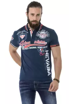 Рубашка-поло Cipo & Baxx, синий