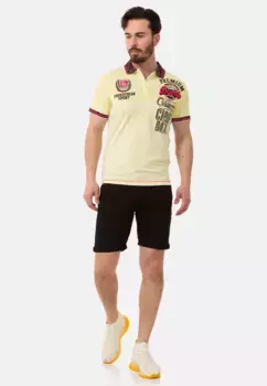 Рубашка-поло Cipo & Baxx стильного дизайна, желтый