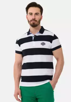 Рубашка-поло Cipo & Baxx в широкую полоску, белый