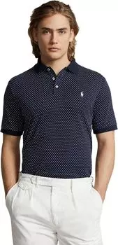 Рубашка-поло Classic Fit Dot Soft Cotton Polo Shirt Polo Ralph Lauren, цвет Preppy Dot/Refined Navy