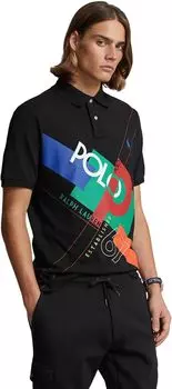 Рубашка-поло Classic Fit Logo Mesh Polo Short Sleeve Shirt Polo Ralph Lauren, цвет Polo Black