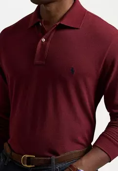Рубашка поло CLASSIC FIT LONG SLEEVE POLO Ralph Lauren, темно-красный