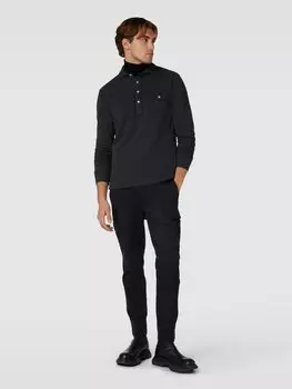 Рубашка поло Classic Fit с планкой на пуговицах Polo Ralph Lauren, черный