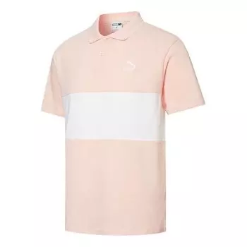 Рубашка поло classics patchwork tee 'pink' Puma, розовый