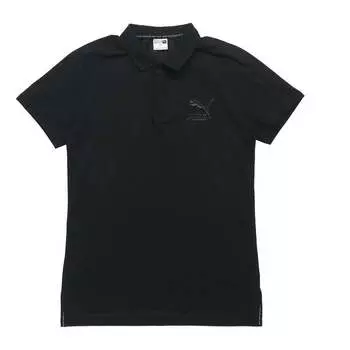 Рубашка поло classics polo shirt 'black' Puma, черный