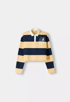 Рубашка поло COLLAR Bershka, цвет Mottled Light Yellow