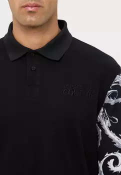 Рубашка поло CONTRAST CHROME Versace, черный