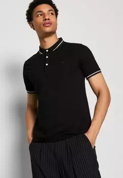 Рубашка-поло Contrast Piping Lindbergh, черная