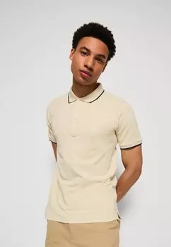 Рубашка-поло Contrast Piping Lindbergh, светлый камень