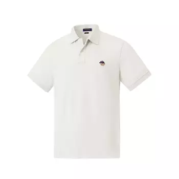 Рубашка-поло Cooling Sensation Series унисекс Teenie Weenie Men, Classic White[Cooling Black Technology Fabric-Color Block Collar]