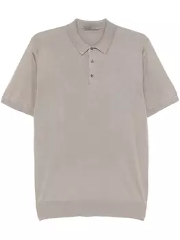 Рубашка-поло Corneliani из тонкого трикотажа, серый