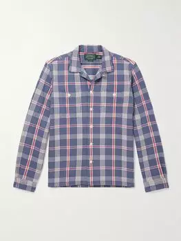 Рубашка Polo Country Convertible Collar из хлопка и фланели в клетку POLO RALPH LAUREN, синий
