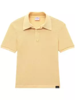 Рубашка-поло Courrges с нашивкой-логотипом, желтый