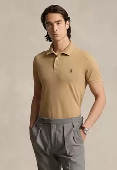 Рубашка поло CUSTOM FIT STRETCH MESH POLO SHIRT Ralph Lauren, коричневый