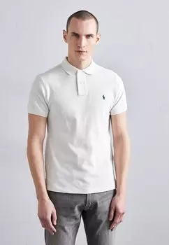 Рубашка поло CUSTOM SLIM FIT MESH POLO SHIRT Polo Ralph Lauren, молочный