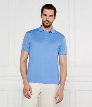 Рубашка поло Custom slim fit Polo Ralph Lauren, синий