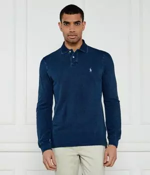 Рубашка поло Custom slim fit Polo Ralph Lauren, синий