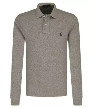 Рубашка поло Custom slim fit Polo Ralph Lauren, серый