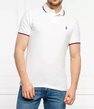 Рубашка поло Custom slim fit Polo Ralph Lauren, белый