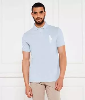 Рубашка поло Custom slim fit Polo Ralph Lauren, синий