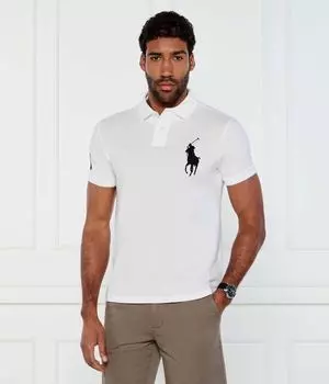 Рубашка поло Custom slim fit Polo Ralph Lauren, белый
