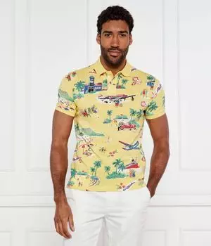 Рубашка поло Custom slim fit Polo Ralph Lauren, желтый
