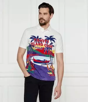 Рубашка поло Custom slim fit Polo Ralph Lauren, белый