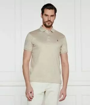 Рубашка поло Custom slim fit Polo Ralph Lauren, желтый