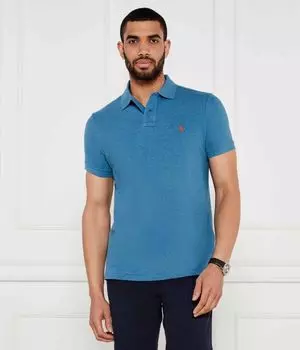 Рубашка поло Custom slim fit Polo Ralph Lauren, синий