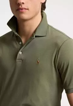 Рубашка поло CUSTOM SLIM FIT SOFT COTTON POLO SHIRT Polo Ralph Lauren, оливковый