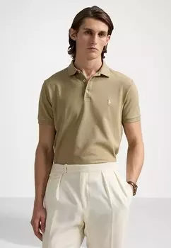 Рубашка поло CUSTOM SLIM FIT STRETCH MESH SHIRT Polo Ralph Lauren, хаки