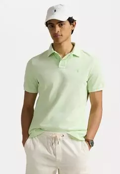Рубашка поло CUSTOM SLIM MINERAL-DYED POLO SHIRT Polo Ralph Lauren, зеленый