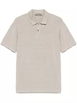 Рубашка поло Daniele Fiesoli с текстурой slub, нейтральный