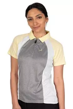 Рубашка-поло для гольфа с цветными блоками и воротником-молнией Under Par, серый