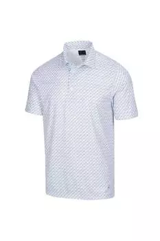 Рубашка-поло для гольфа с принтом «Microlux» ML75 Iron Greg Norman, белый