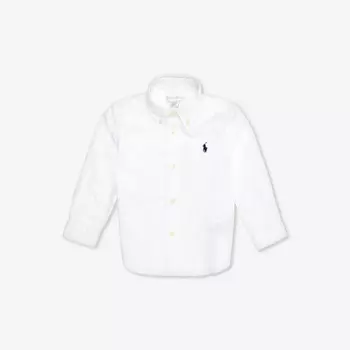 Рубашка-Поло для мальчика, облегающая, из хлопка Polo Ralph Lauren, белый