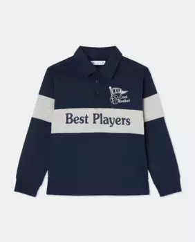 Рубашка-поло для мальчика с длинными рукавами Kids El Corte Ingls, темно-синий