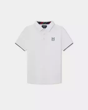 Рубашка-поло для мальчика с короткими рукавами Hackett, синий