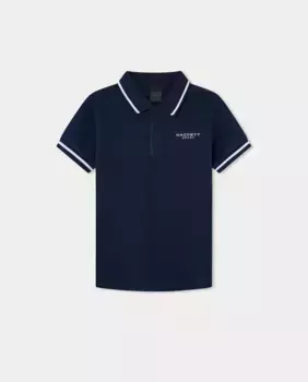 Рубашка-поло для мальчика с короткими рукавами Hackett, темно-синий