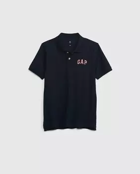 Рубашка-поло для мальчика с короткими рукавами и логотипом Gap, синий