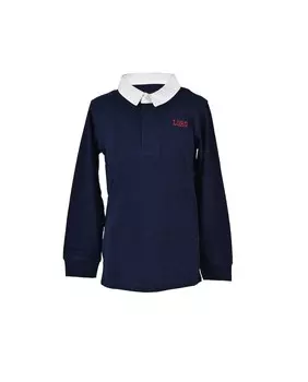 Рубашка поло для мальчика темно-синего цвета с длинными рукавами La Ormiga, темно-синий