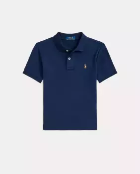 Рубашка поло для мальчика в хлопковом интерлоке Polo Ralph Lauren, тёмно-синий