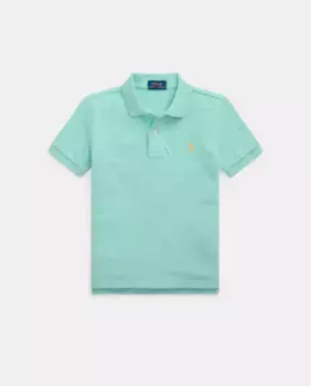 Рубашка поло для мальчиков из пике и вышитой лошадкой Polo Ralph Lauren, голубой